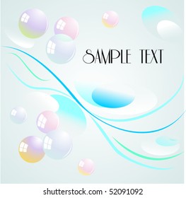 bubbles with a place for your text. Abstract background