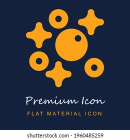 Burbujas material premium ui ux icono vector aislado en colores azul marino y naranja