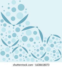 bubbles seamless pattern on a blue background. Marine theme. for the design of bed linen, fabrics, towels, souvenirs, children's clothing for boys. delicate monochrome blue color. abstract circles.