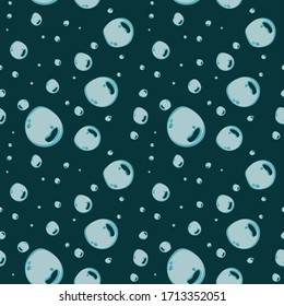 Bubbles seamless pattern. Vector illustartion. 