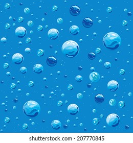 Bubbles seamless pattern, vector illustration eps10