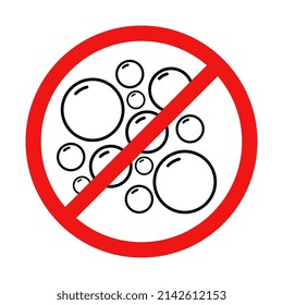 Bubbles Sign on White Background