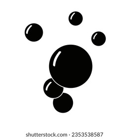 Bubbles  silhouette icon isolated on white background.
