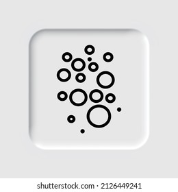 Un icono simple de burbujas. Diseño plano. Diseño de neutralismo.ai