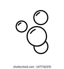 Bubbles soap line icon, logo isolated on white background