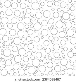 Bubbles soda seamless pattern. Blue white color soap texture.