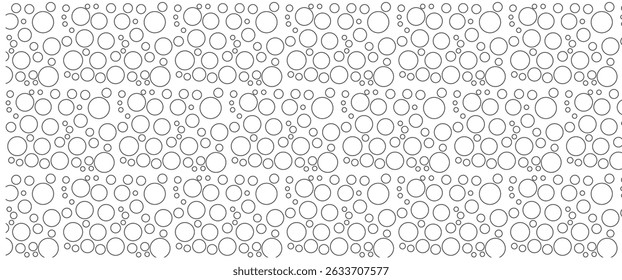 Bolhas de refrigerante padrão sem costura. textura de sabão de cor branca. . Ilustração vetorial