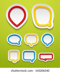 Bubbles for speech collection. Vector illustration.
