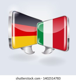 Bubbles and speech in German and Italian 