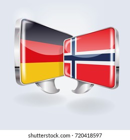 Bubbles and speech in Norwegian and German