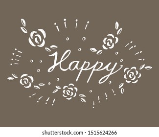 Bubbles speech vector. Illustration. Vintage book poster. Colored funny font. Happy