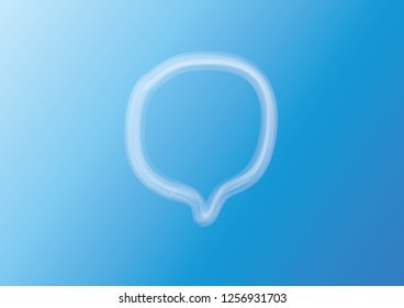 Bubbles speech vector on blue background.
