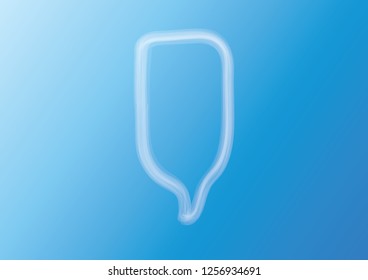 Bubbles speech vector on blue background.