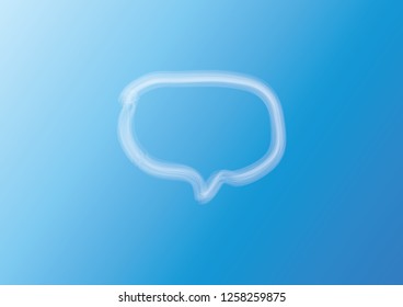 Bubbles speech vector on blue background.