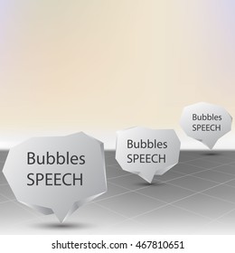 Bubbles speech. Vector stock.