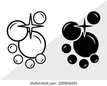 Bubbles SVG Printable Vector Illustration
