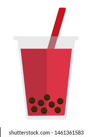 bubbles tea / bubbles soda flat vector  illustration