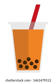 bubbles tea / bubbles soda flat vector  illustration