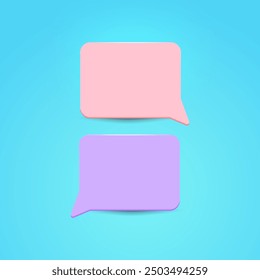 Bubbles text, illustrations of message balloons and chat boxes are suitable for dialogue templates, social media posts, banner designs and posters.