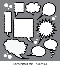 bubbles for text on grey background - illustration