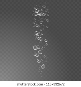 Bubbles under water vector illustration on transparent background