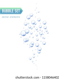 Bubbles under water vector illustration on white background