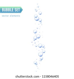 Bubbles under water vector illustration on white background