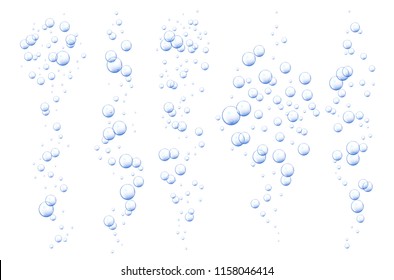 Bubbles under water vector illustration on white background