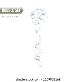 Bubbles under water vector illustration on white background