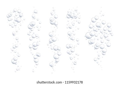 Bubbles under water vector illustration on white background