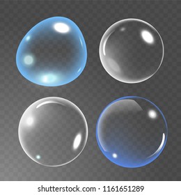 Bubbles under water vector illustration on transparent background