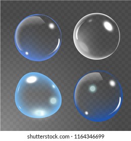 Bubbles under water vector illustration on transparent background