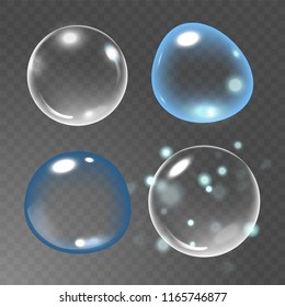 Bubbles under water vector illustration on transparent background