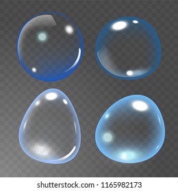 Bubbles under water vector illustration on transparent background