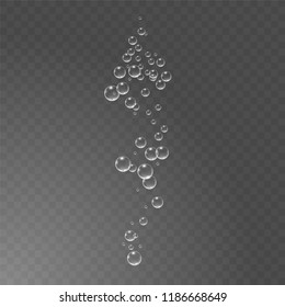 Bubbles under water vector illustration on transparent background