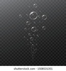Bubbles under water vector illustration on transparent background