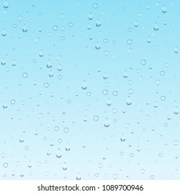 Bubbles underwater texture isolated on transparent background. Vector fizzy air, gas or clean oxygen bubbles under sea water. Realistic effervescent champagne drink