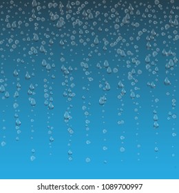 Bubbles underwater texture isolated on transparent background. Vector fizzy air, gas or clean oxygen bubbles under sea water. Realistic effervescent champagne drink