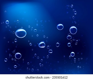 Bubbles underwater. Vector illustration.