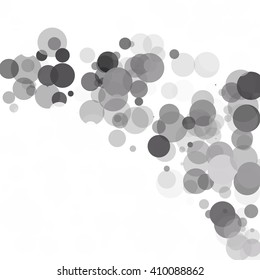 Bubbles Unique Black Bright Vector Background