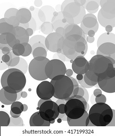 Bubbles Unique Black Bright Vector Background