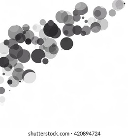 Bubbles Unique Black Bright Vector Background