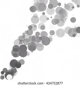Bubbles Unique Black Bright Vector Background