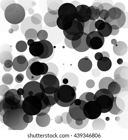 Bubbles Unique Black Bright Vector Background