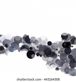 Bubbles Unique Black Bright Vector Background