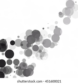 Bubbles Unique Black Bright Vector Background