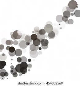 Bubbles Unique Black Bright Vector Background