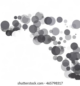 Bubbles Unique Black Bright Vector Background