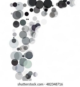Bubbles Unique Black Bright Vector Background