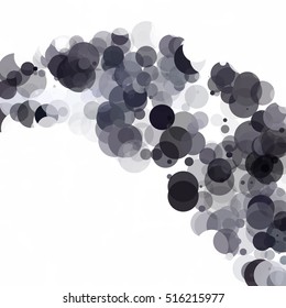 Bubbles Unique Black Bright Vector Background